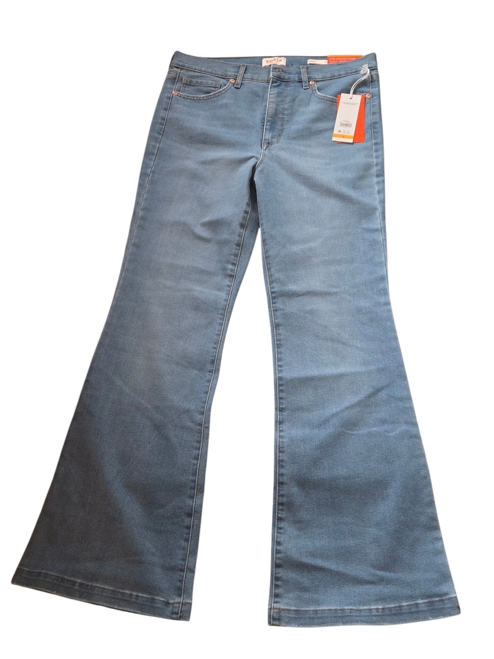 SOFIA by Sofia Vergara Melisa High Rise Flare Luxe Denim Jeans Women's 12 NWT